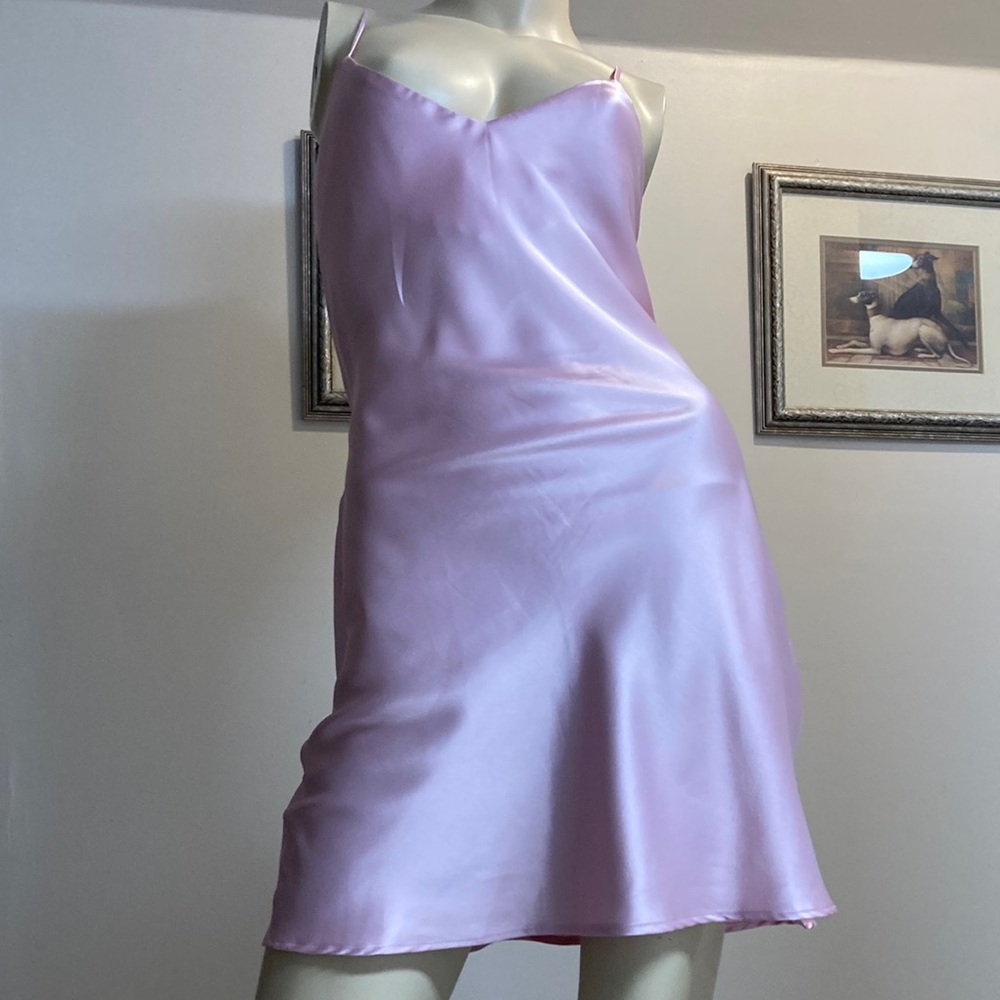 Victoria's Secret Lace & Silk Satin Slip Dress - Dusty Pink